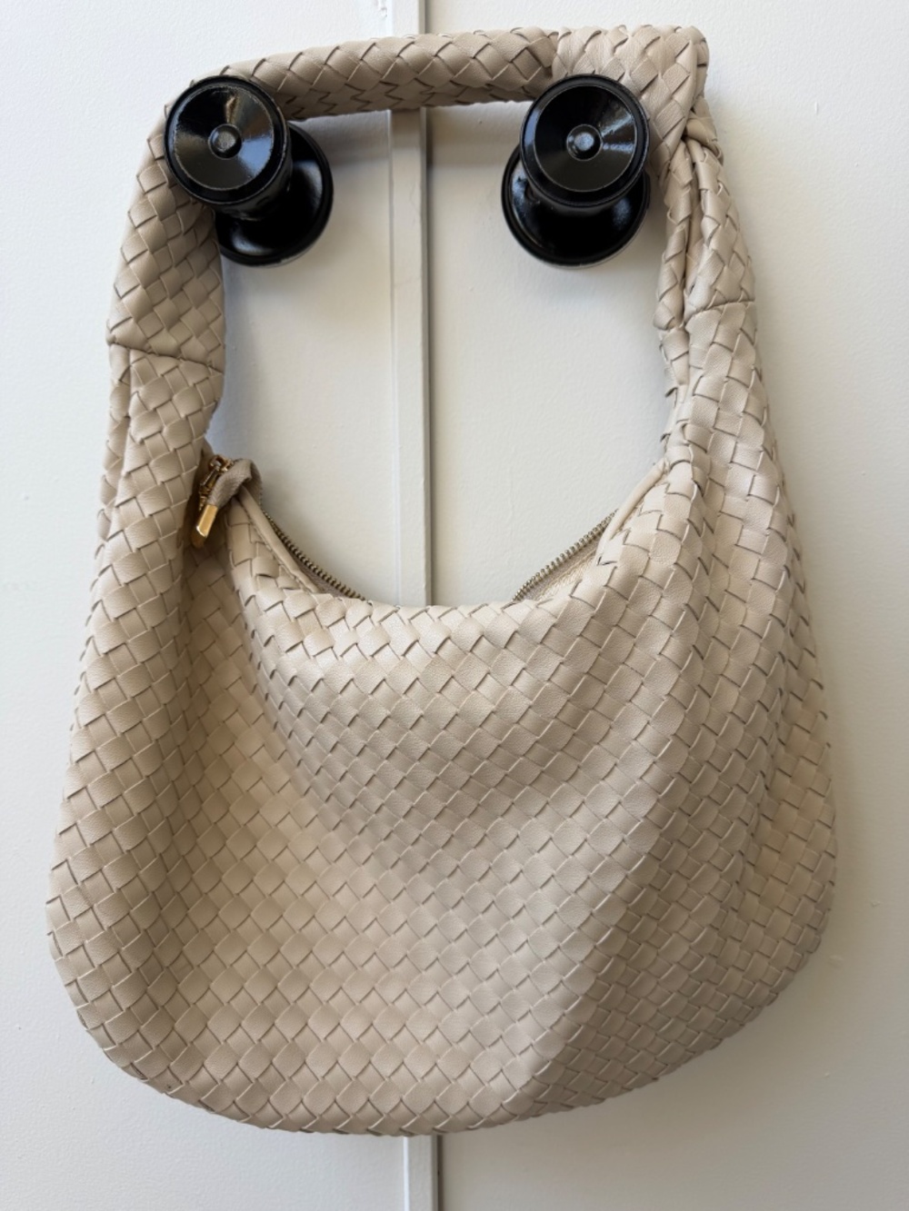 Melie Bianco Brigitte Large Woven Hobo Satchel - Picture 2 of 4